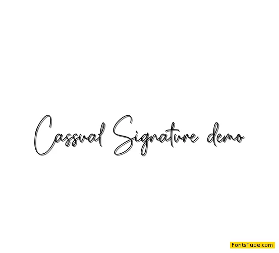 Cassual Signature Font