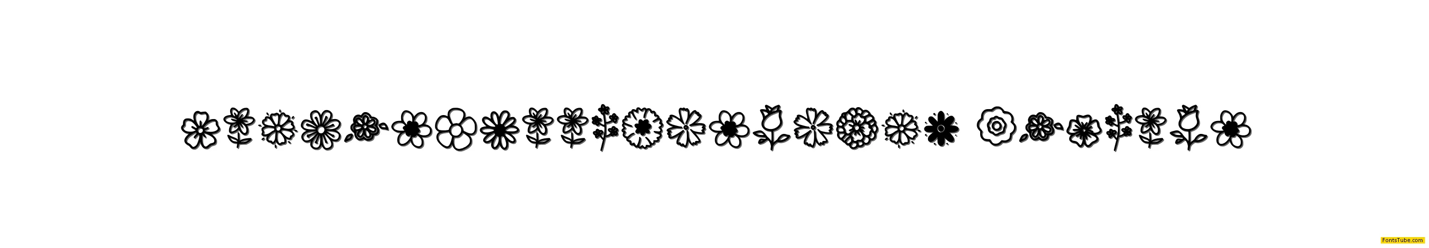Flowery Illustration Font