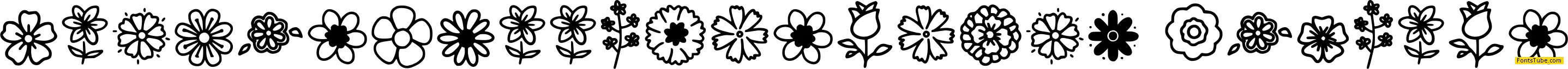 Flowery Illustration Font