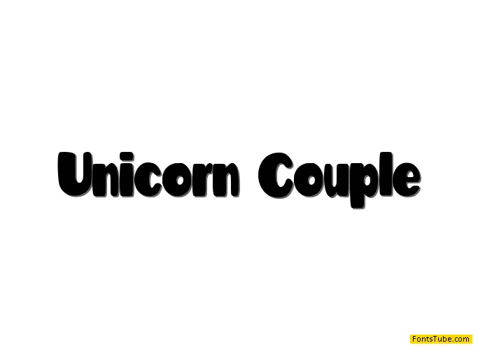 Unicorn Couple - Personal Use Font