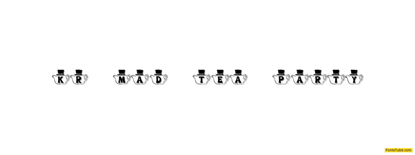KR Mad Tea Party Font
