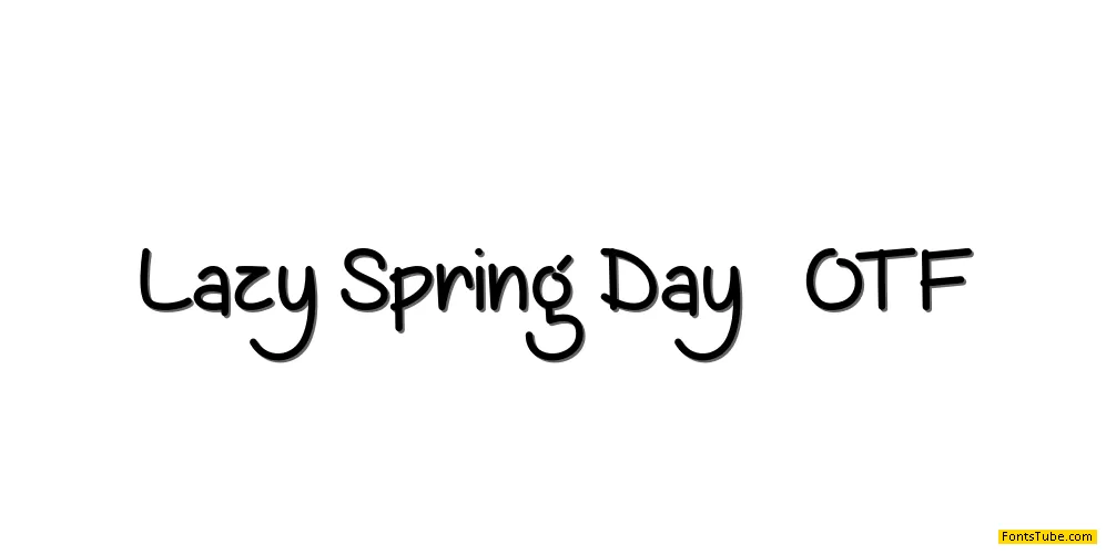 Lazy Spring Day Font