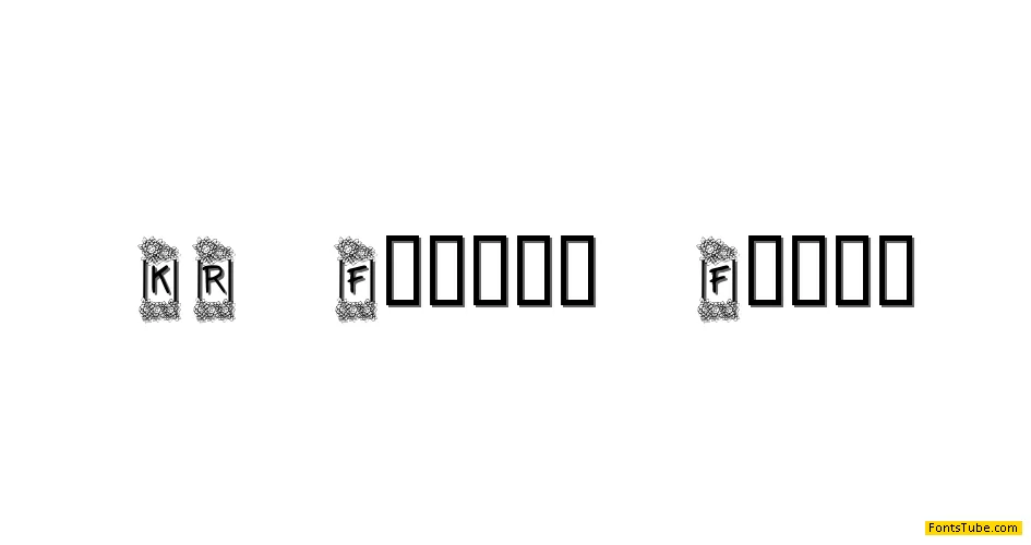KR Flower Frame Font