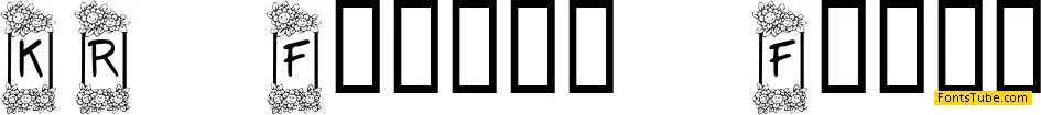 KR Flower Frame Font