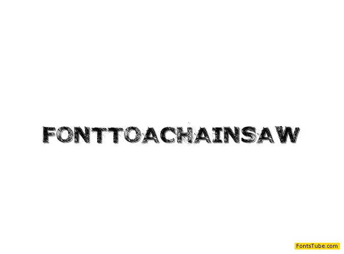 Font to a Chainsaw Font