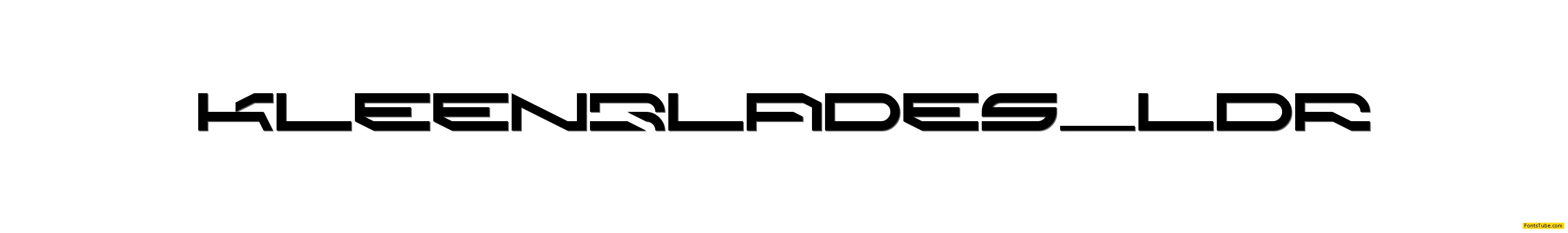 KleenBlades LDR Font