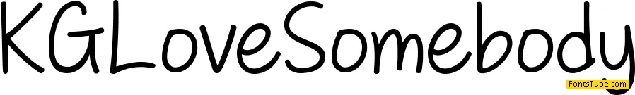 KG Love Somebody Font