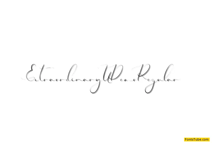 Extraordinary U Demo Font