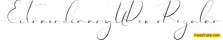 Extraordinary U Demo Font