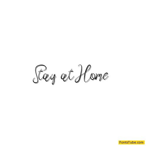 Stay at Home Font