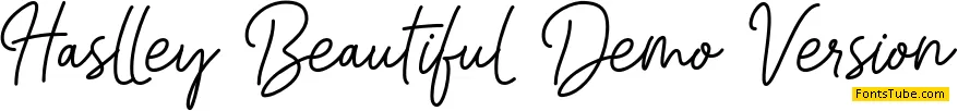 Haslley Beautiful Demo Version Font