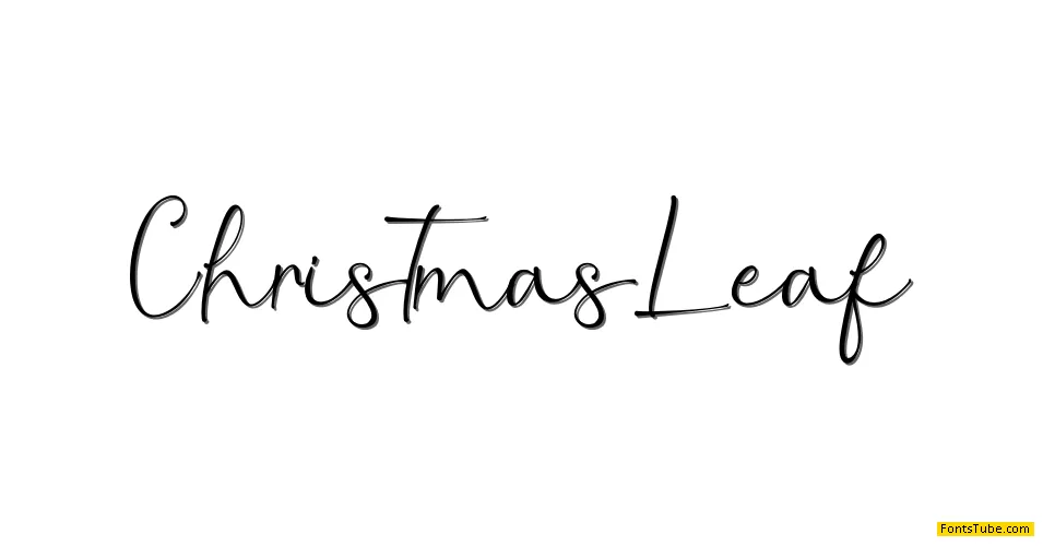 Christmas Leaf - Personal Use Font