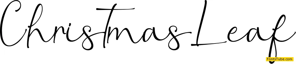 Christmas Leaf - Personal Use Font