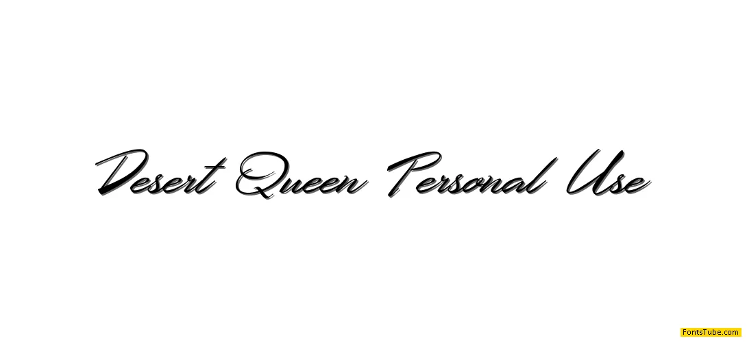 Desert Queen Personal Use Font