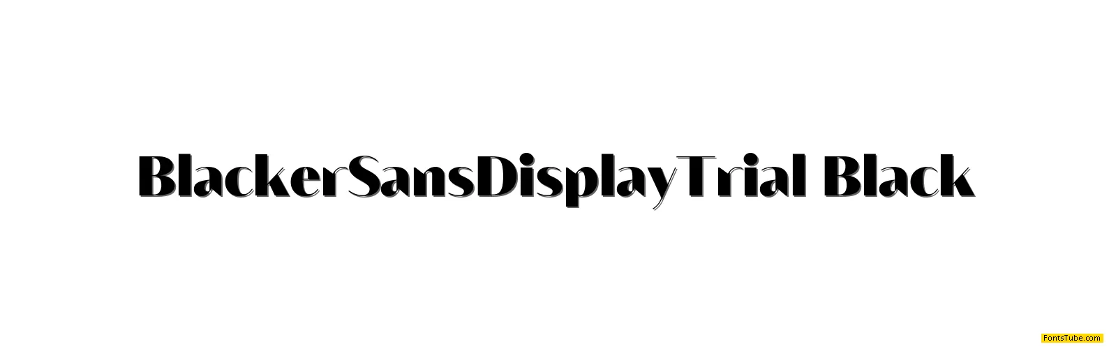Blacker Sans Display Trial Font Family