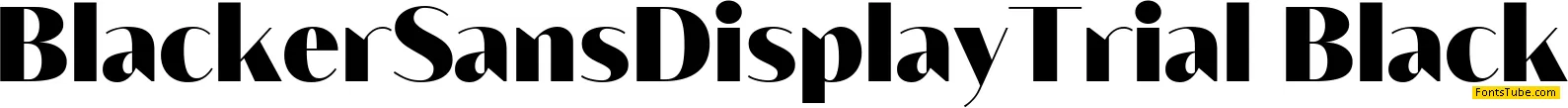 Blacker Sans Display Trial Font Family