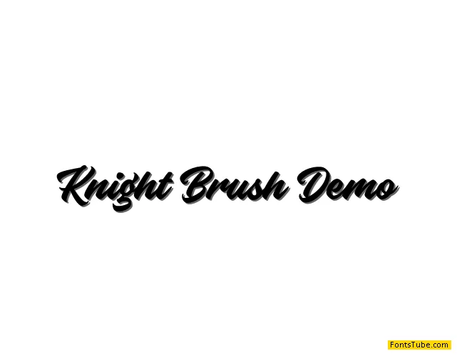 Knight Brush Demo Font