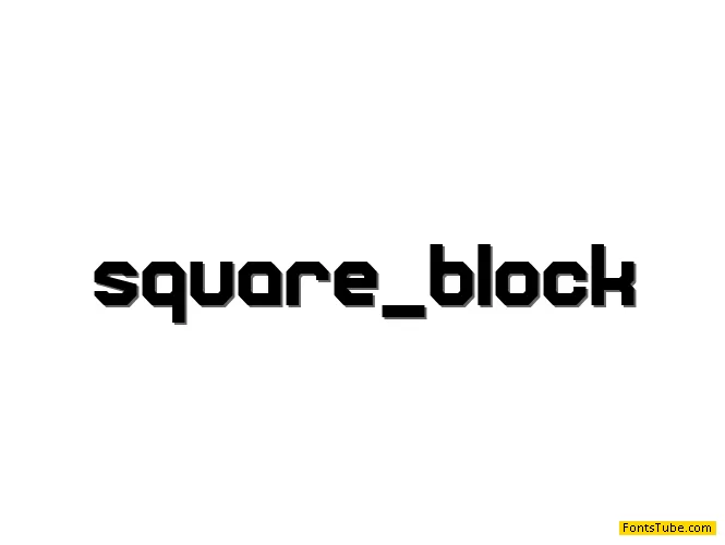 Square Block Font