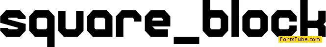 Square Block Font