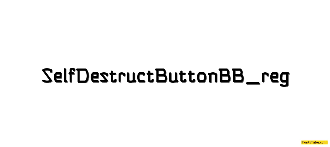 Self Destruct Button BB Font Family