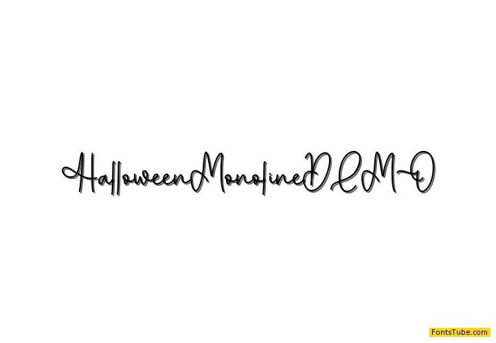 Halloween Monoline - Personal U Font