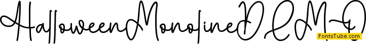 Halloween Monoline - Personal U Font