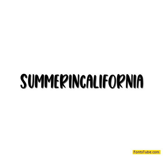 SummerInCalifornia Font