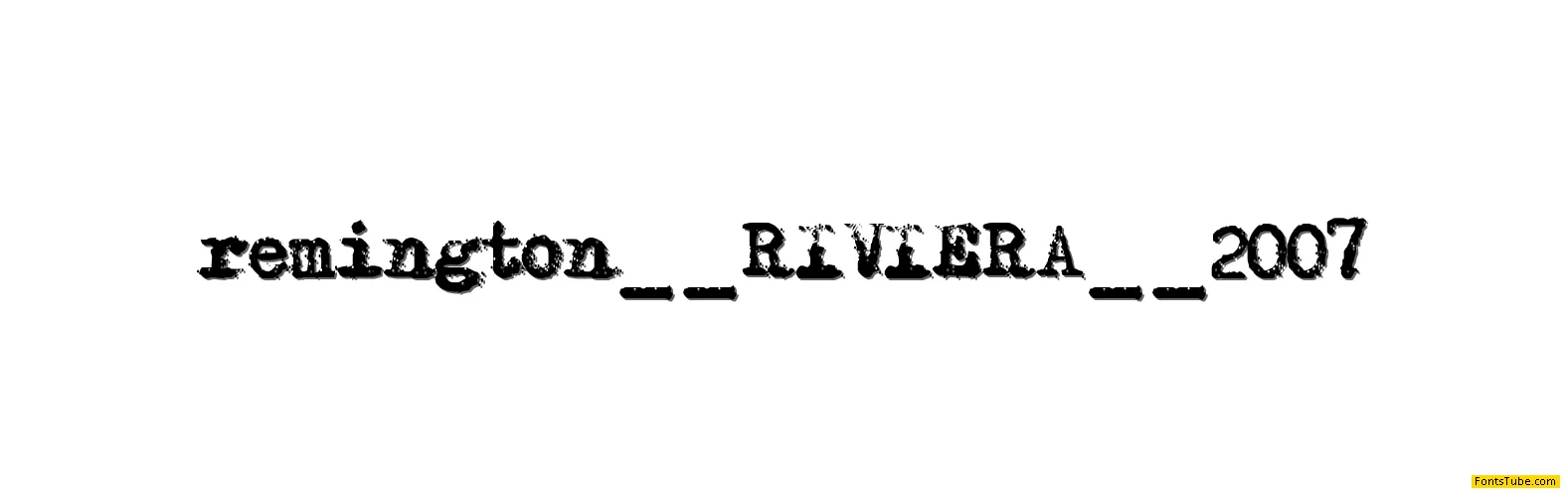 Typewriter - Remington RIVIERA Font