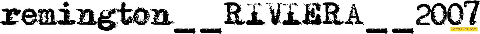 Typewriter - Remington RIVIERA Font