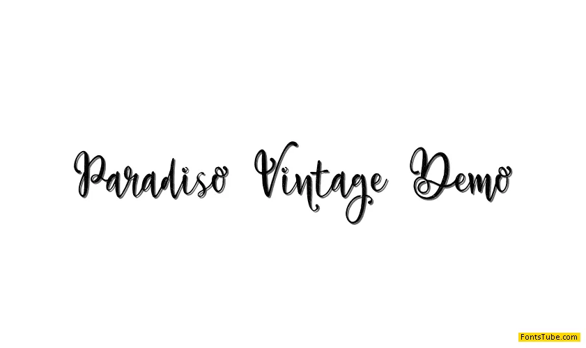 Paradiso Vintage Demo Font