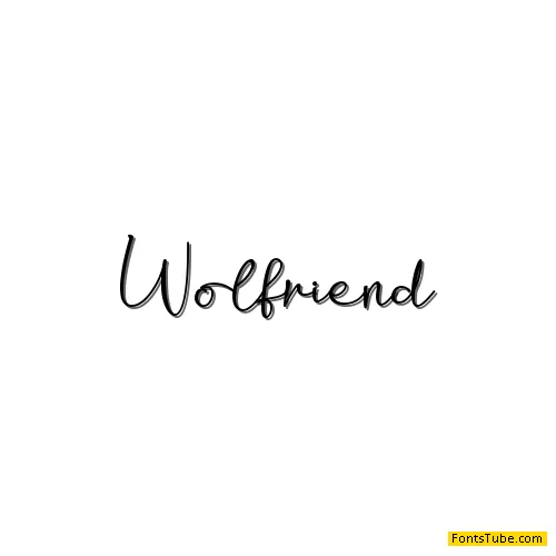 Wolfriend - Personal Use Font