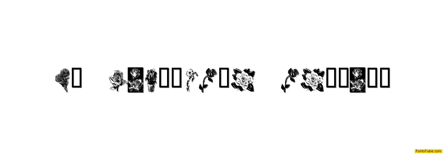 KR Beautiful Flowers Font