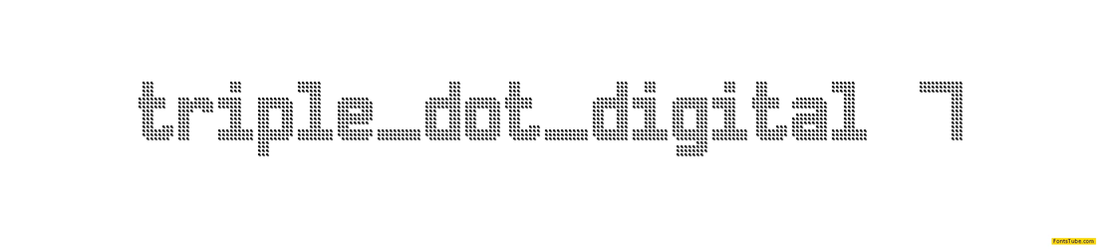 Triple Dot Digital-7 Font