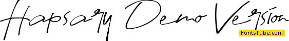 Hapsary Demo Version Font
