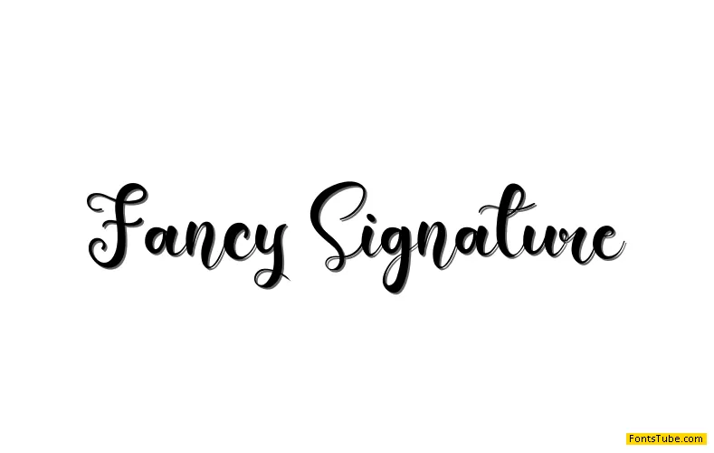 Fancy Signature Font
