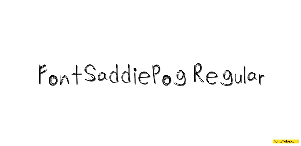 Font Saddie Pog