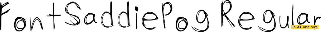 Font Saddie Pog