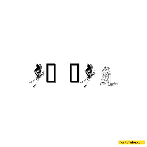 KR Ski Font