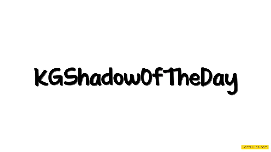 KG Shadow of the Day Font