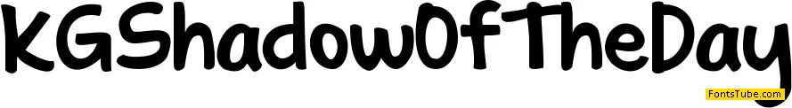KG Shadow of the Day Font