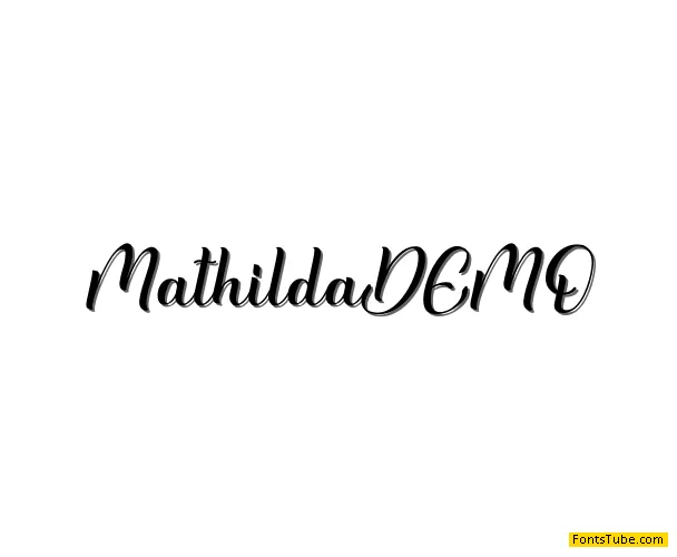 Mathilda - Personal Use Font