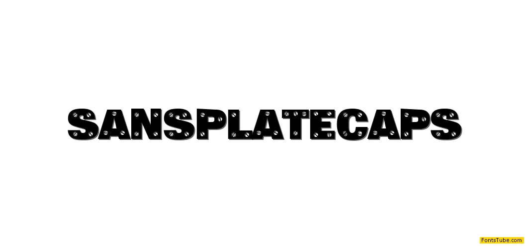Sans Plate Caps Font