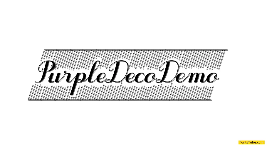 Purple DecoDemo Font