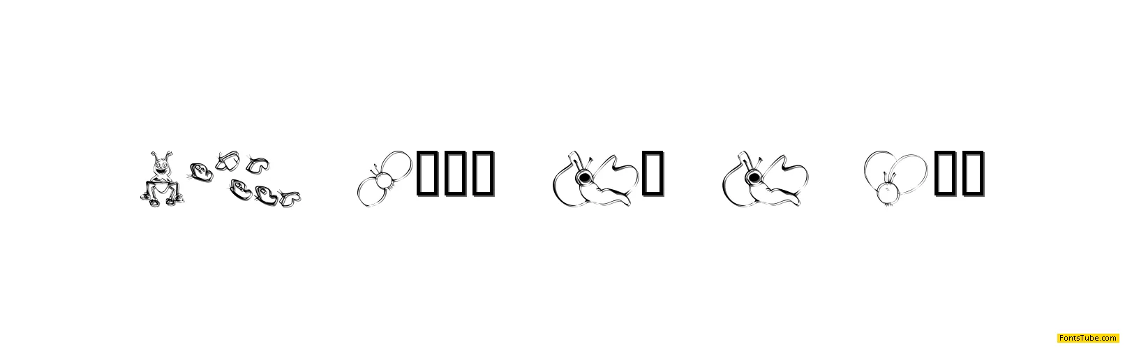 KR Cute As A Bug Font