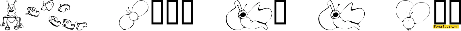 KR Cute As A Bug Font