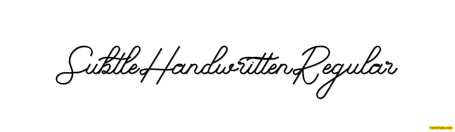 Subtle Handwritten Font