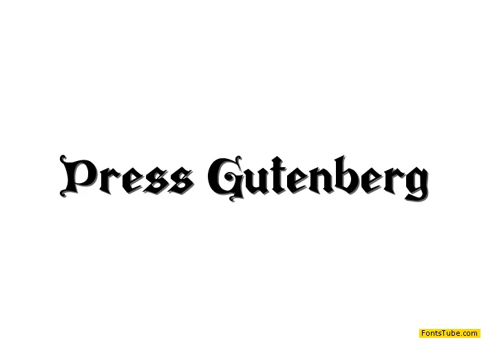 Press Gutenberg Font