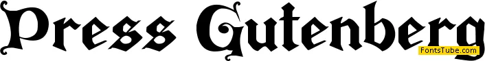 Press Gutenberg Font