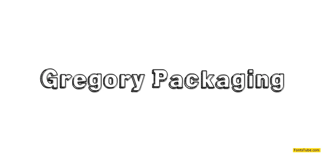 Gregory Packaging Font