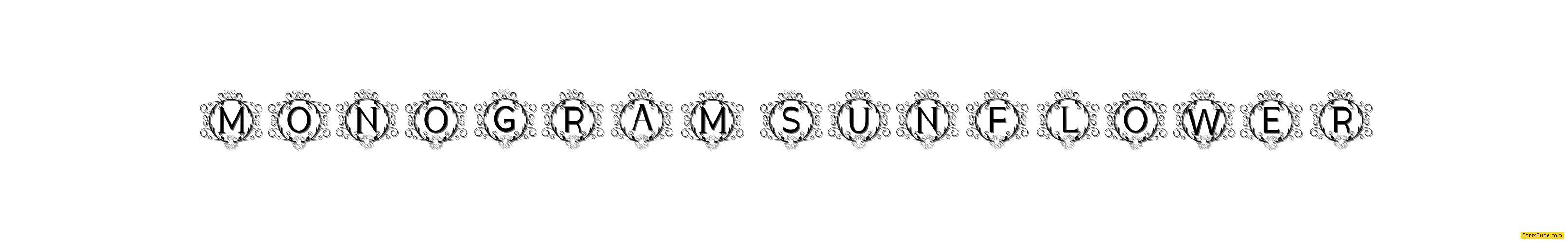 Monogram Sunflower
